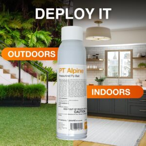 DIY Pest Control PPE Kit and PT Alpine Pressurized Fly Bait - Fast-Acting Fly Control Spray for Indoor & Outdoor Use, 16 oz Can, Long-Lasting, Odorless, Easy Application