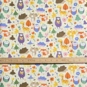 9 Pcs Animal Fabric Patterns Fat Quarters Quilting Fabric Bundles No Repeat Designs for Baby Boy Kids,18"x 22" …