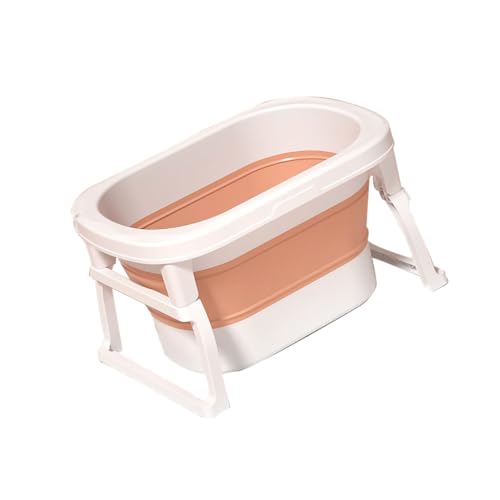 ZAJSSS multifunctional foldable pet bathtub with drainage holes Foldable pet bathtub for dogs and cats portable pet bathtub for small pets and cats, 77*51*49cm, Pink