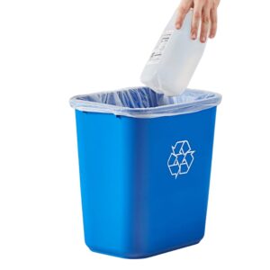 WEBSTORE SUPPLY 28 Qt. Trash and Recycle Bin Combo, 7 Gallon Under Sink Garbage Can (10 Pack) Black and Blue