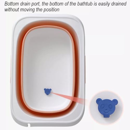 ZAJSSS multifunctional foldable pet bathtub with drainage holes Foldable pet bathtub for dogs and cats portable pet bathtub for small pets and cats, 77*51*49cm, Pink