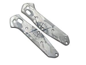 compass engraved titanium scales for benchmade 940 osborne