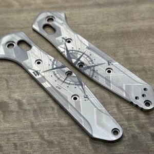 COMPASS engraved Titanium Scales for Benchmade 940 Osborne