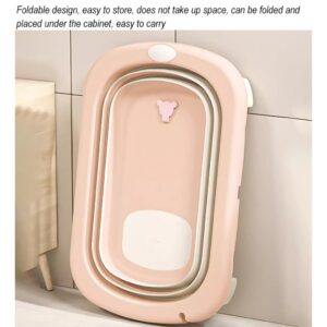 ZAJSSS Pet shower basin Dog Bath Tub with Water Drain Plug Foldable Bathtub Portable Pet Bathtub for Pet Puppy Small Dogs Cats for Indoor/Outdoor, Pink