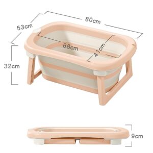 ZAJSSS Pet shower basin Dog Bath Tub with Water Drain Plug Foldable Bathtub Portable Pet Bathtub for Pet Puppy Small Dogs Cats for Indoor/Outdoor, Pink