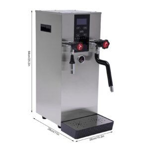 GOSHET Espresso Machine, 12L 4 in 1 2500W 4 Bar 360° Water Valve Professional Commercial Steam Water Boiling Machine Coffee Maker Foam Maker for Cappuccino, Latte, Coffee, Milk, Bubble Tea, Milk Tea