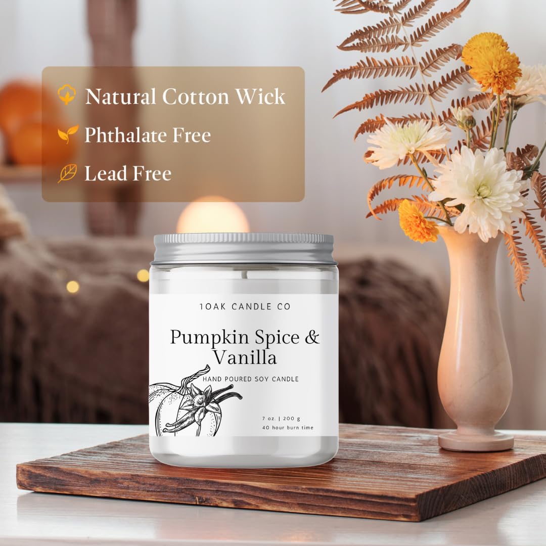 1OAK Fall Candles Set of 4 Pack - Fall Candle Pack - Autumn Candle Set - Fall Scented Candles - Fall Bulk Gifts - Fall Gift Set - Fall Soy Candles - Autumn Gifts - Fall Gifts for Women