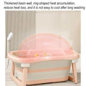 ZAJSSS Pet shower basin Dog Bath Tub with Water Drain Plug Foldable Bathtub Portable Pet Bathtub for Pet Puppy Small Dogs Cats for Indoor/Outdoor, Pink