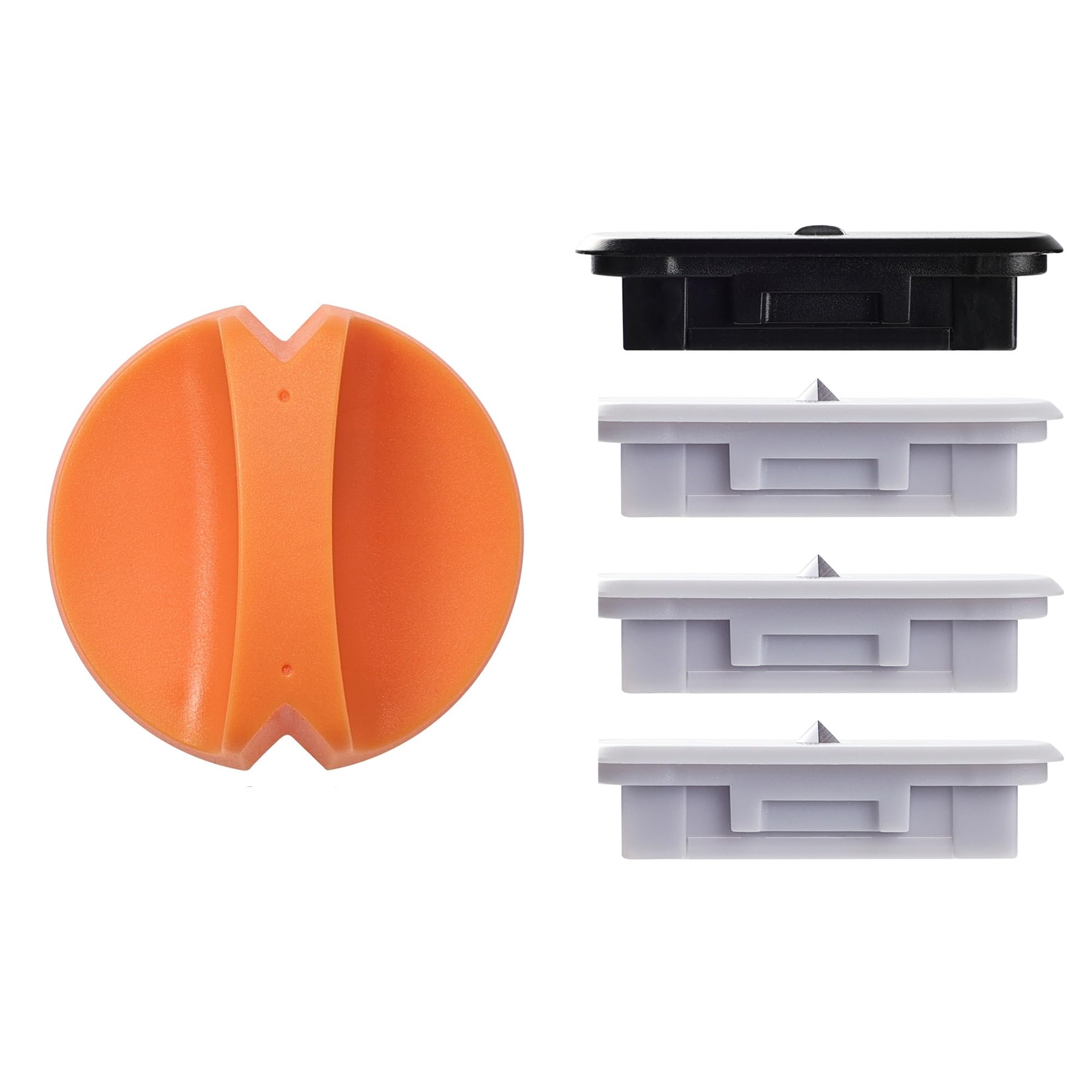 Giftgorde 4-Pack Trimmer Replacement Blades for Fiskars Paper Trimmer, Replacement Blade for All Series of Fiskars/Portable&Precision Trimmer,Arts and Crafts,3 Cutting&1 Scoring Blades,a Slider,Orange