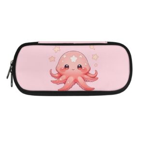 aqyaptoiy octopus star pencil case for kids special pencil bag for girls boys cute pencil pouch with visible grid pencil box for 2nd 3rd children pencilcase coin purse for school supplies