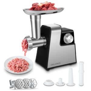 electric meat grinder，350w(2800w max) sausage stuffer maker with sausage stuffer tubes & kubbe kit，food grinder with blade & 3 plates for home kitchen use