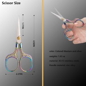 Sewing Scissors Sharp Embroidery Craft Crochet Scissors, 2 Piece Yarn Scissors Set for Needlework Arts & Crafts Crafts DIY Tools