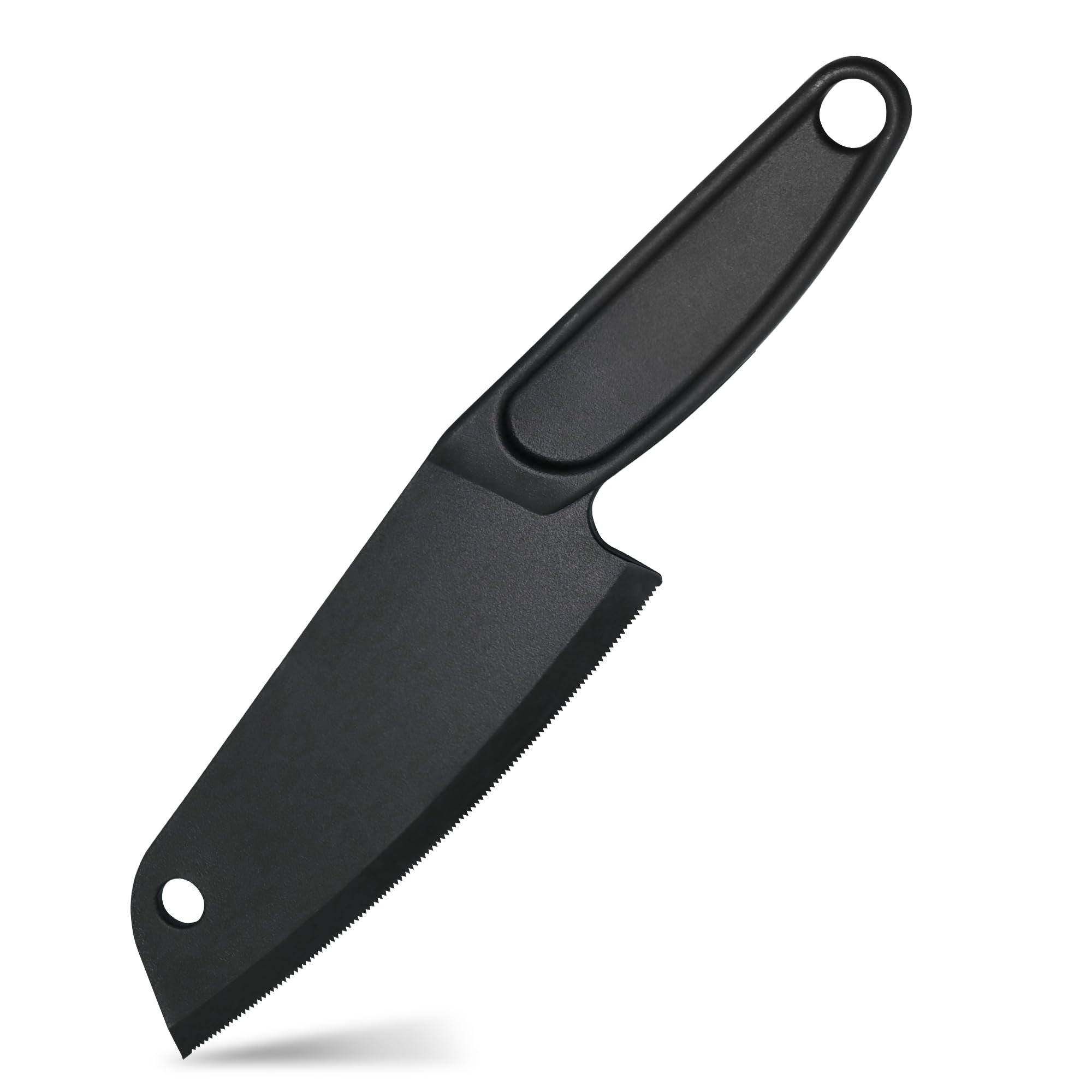 Nylon Knife with High Temperature Resistance for Nonstick Pans, Kitchen Knife Safe for Kids, Lightweight Plastic Knife Best for Cutting Bread, Pizza, Fruits, Vegetables (1, Full serration)