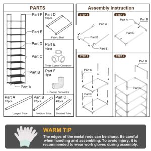 KKEETUR 10 Tier Shoe Rack, Tall Narrow Shoes Rack Storage Organizer 20-25 Pairs Boots Space Saving, Stackable Sturdy Metal Shoe Shelf for Closet, Entryway, Garage, Black