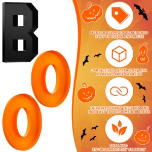 Watersay Halloween Charcuterie Board Fillable Letter Paper Cardboard Halloween Boo Serving Trays and Platters Halloween Decoration with LED Light Strings for Cheese Cookie Candy Nuts Party Supplies