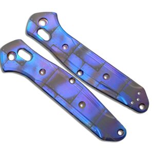 Flamed RIVETED AIRPLANE Titanium Scales for Benchmade 940 Osborne