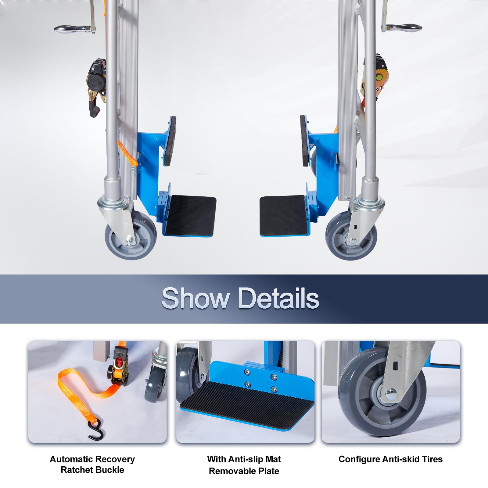 Amarite Furniture and Crate Mover, Mechanical Equipment Moving Dolly 1210lbs Capacity,Used for Safely Transporting Cabinets, Furniture, and Crates - Sold in Pairs