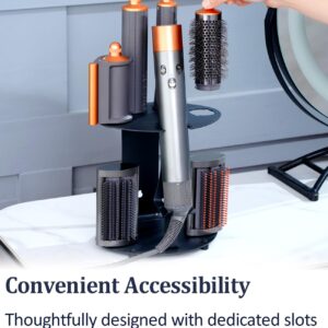 Nekuma Curling Iron Holder Attachments Compatible with Dyson Airwrap Organizer Stand on Desktop, Hair Wrap Storage Rack Accessories Wall Mounted for home/Bathroom