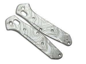 topo engraved titanium scales for benchmade 940 osborne