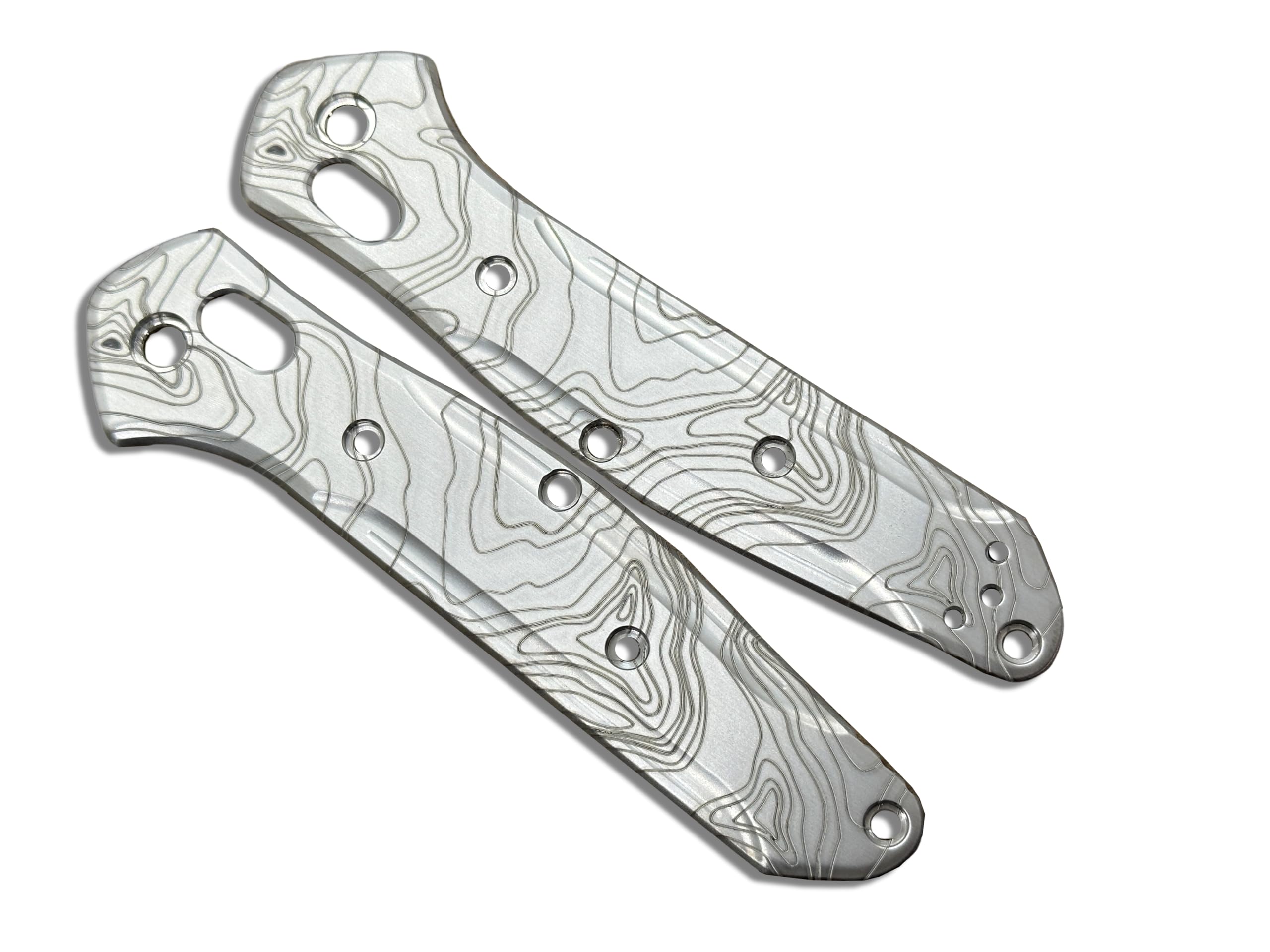 TOPO engraved Titanium Scales for Benchmade 940 Osborne