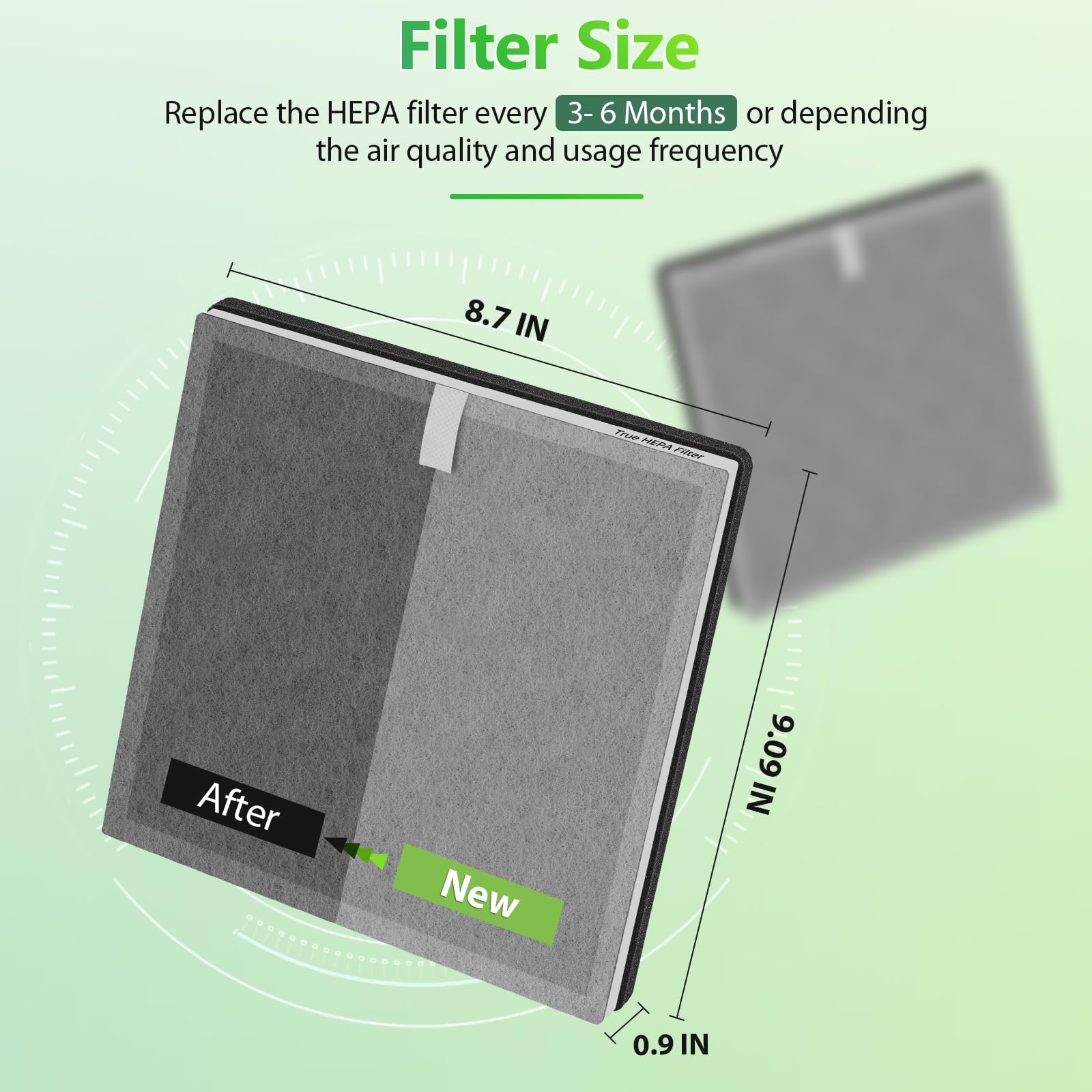 4 Pack PEAIRPLG 3-in-1 True HEPA Replacement Filter Compatible with Pure Enrichment Air Puri-Fier Filter Purezone Air Purifier Replacement Filter Fit for Pure Air Filter Replacement