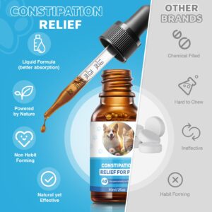 Cat Constipation Relief, Constipation Relief for Cats, Natural Supplements to Aid Digestion Cat Laxative, Dog Constipation Relief for Upset Stomach, Constipation Relief for Dogs-60ml