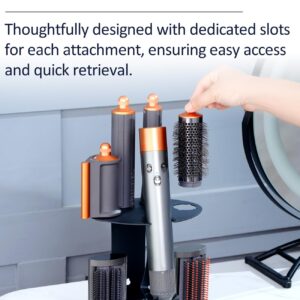 Curling Iron Storage Holder Attachments Compatible with Dyson Airwrap Organizer Wall Mounted Stand, Hair Wrap Rack on Desktop Accessories for Home/Bathroom