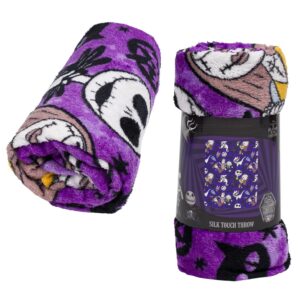 northwest disney nightmare before christmas silk throw blanket 40"" x 50"", single, purple, 91979