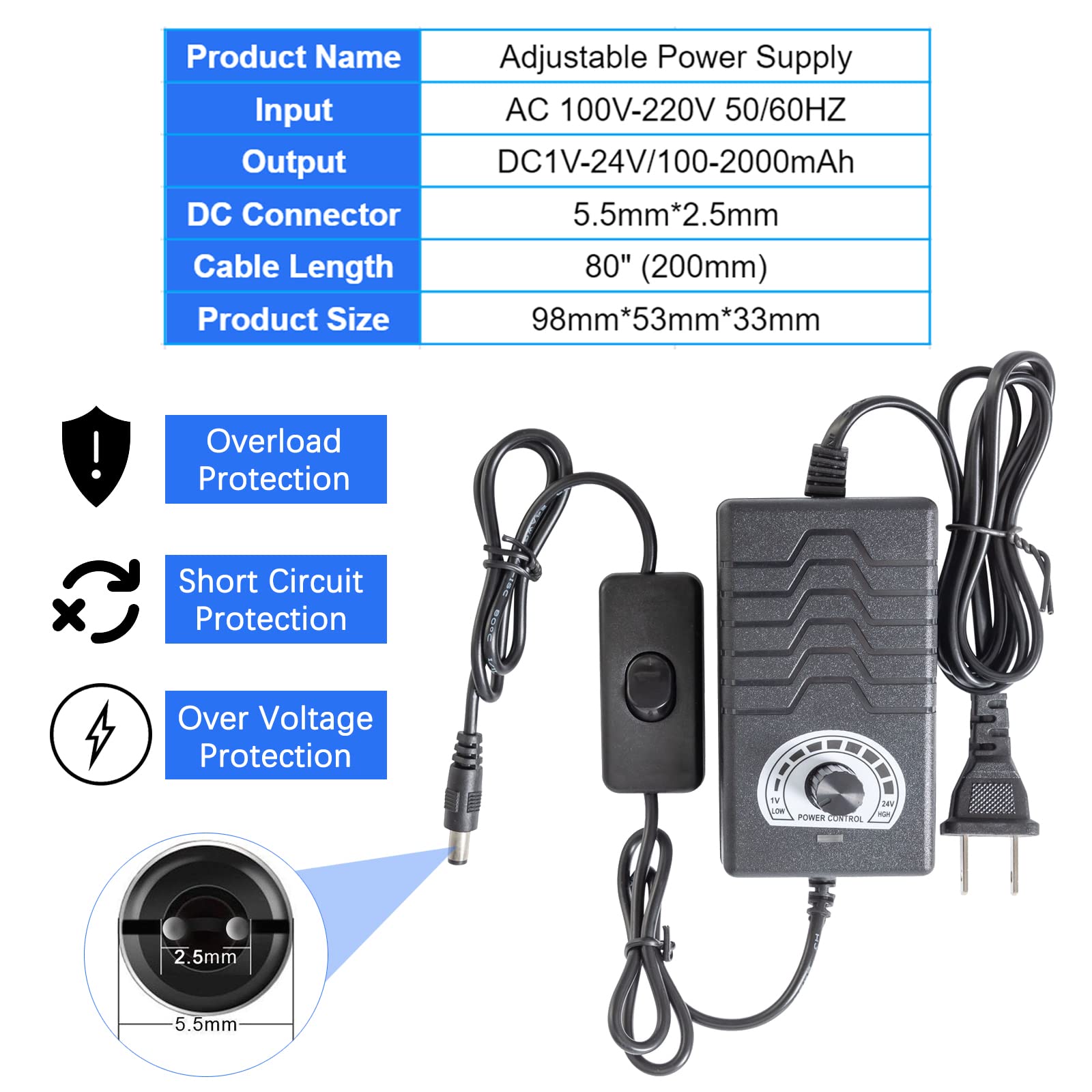 JQDML DIY Reciprocating Linear Actuator DC 1-24V Stroke 1.18"-6" Max Speed 160RPM Adjustable Telescopic Motor with Speed Controller(24V150MM160RPM)