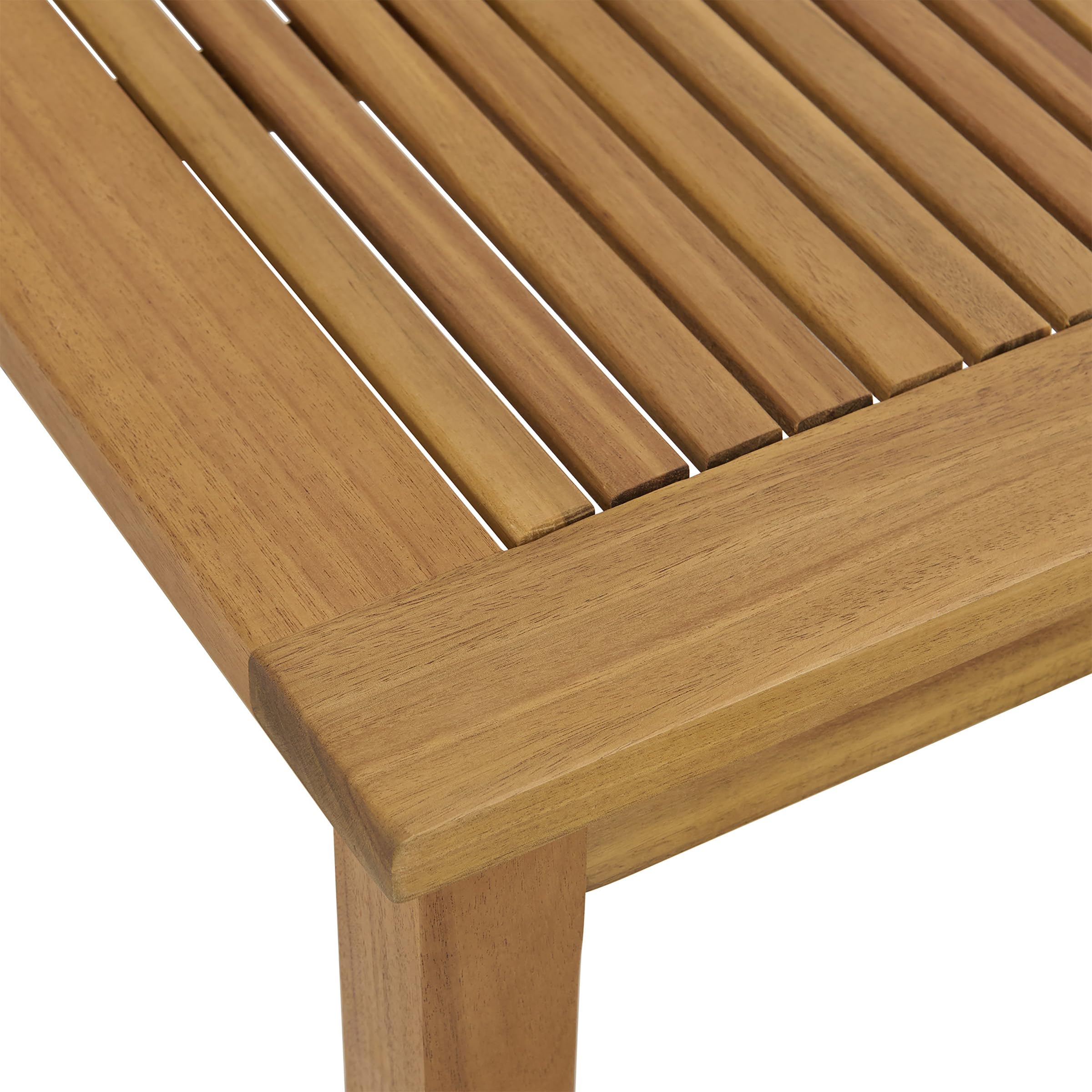 Okemo Outdoor Coffee Table - Weather-Resistant Acacia Wood Slotted Table - Outdoor Furniture for Patio, Porch, Deck, or Poolside