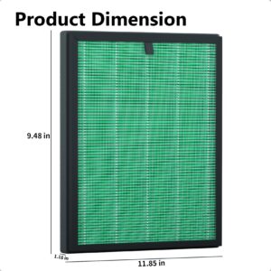 3 Pack MK-D05 Air Filter Replacement for MKD05 Air Purifier, 4-in-1 High-Efficiency H13 True HEPA Filter - Pet Dander Version, Green