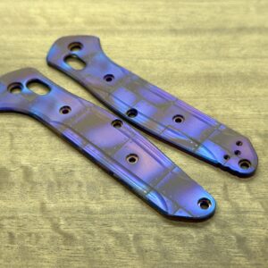 Flamed RIVETED AIRPLANE Titanium Scales for Benchmade 940 Osborne