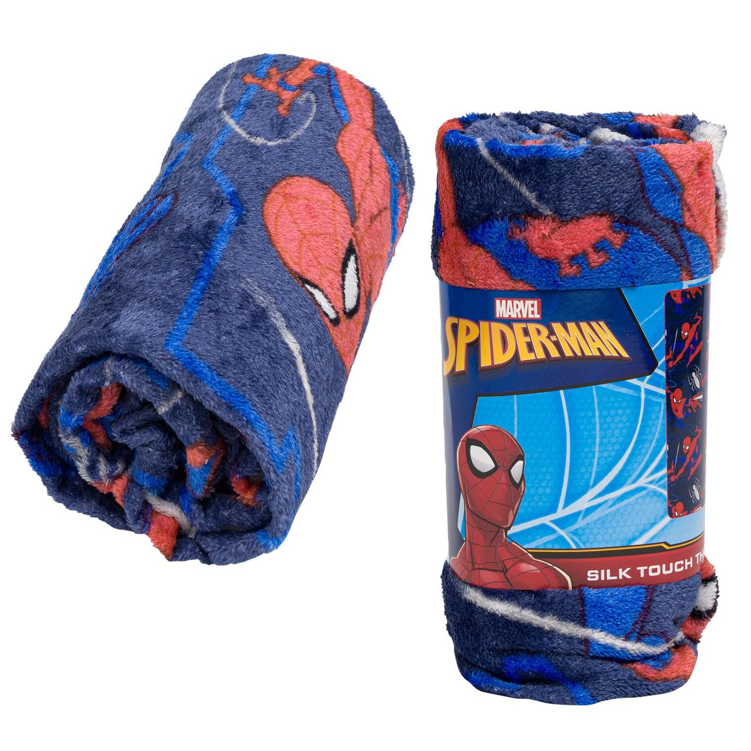 Northwest Spiderman Kids' Bed Silk Throw Blanket 40"" x 50"", Single, Blue, 91898