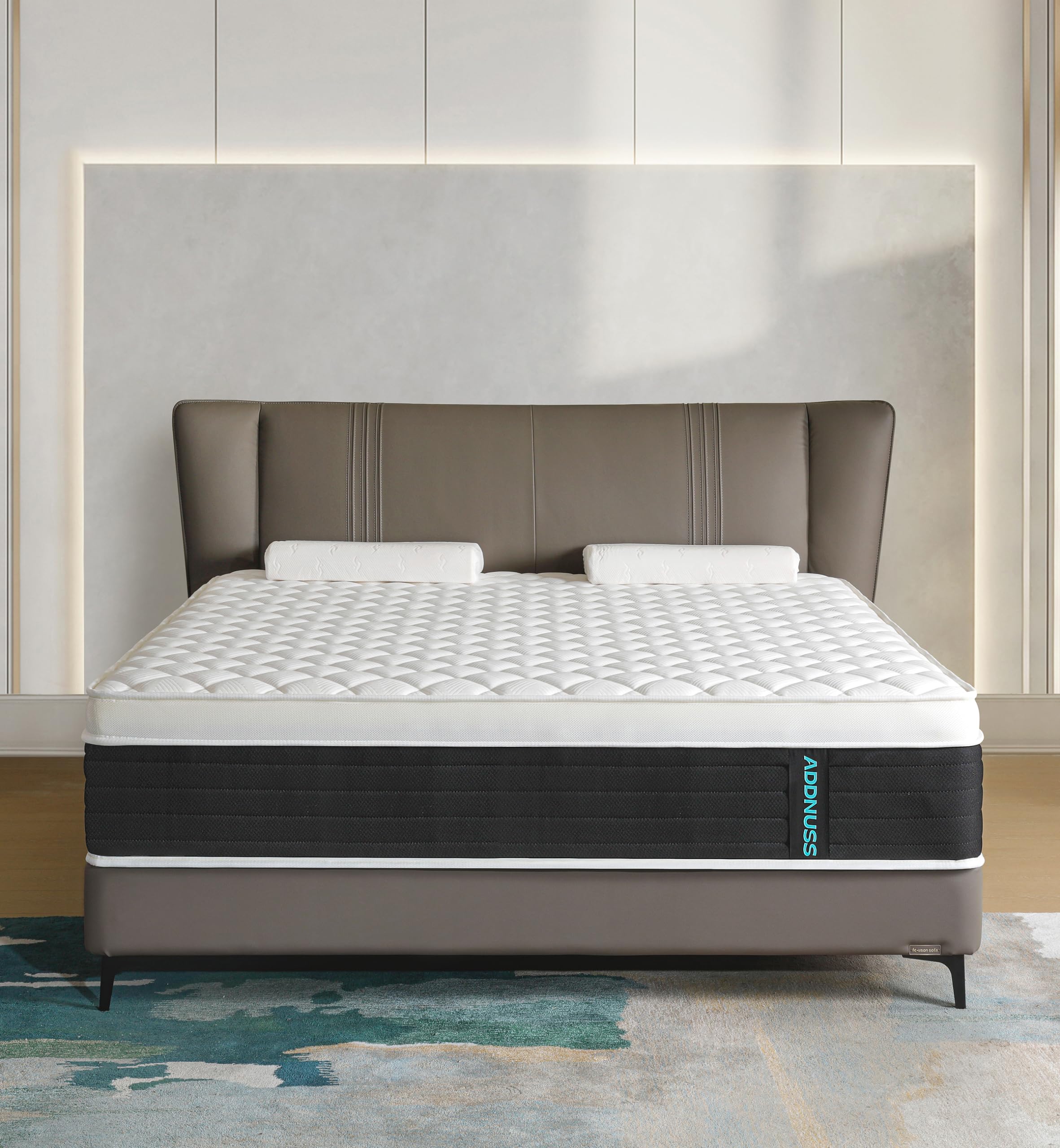 ADDNUSS Queen Size Mattress,14 Inch Gel Memory Foam and Innerspring Hybrid Queen Mattress in a Box for Pressure Relief,Medium Plush,Motion Isolation,CertiPUR-US.