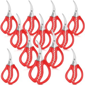 gisafai 30 pcs kitchen seafood scissors for crab bulk, red leg scissors multifunctional stainless steel shears crab leg crackers fish crab shrimp lobster scissors for kitchen seafood peeling tools