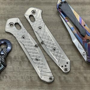 Tumbled FRAG Cnc milled Titanium Scales for Benchmade 940 Osborne