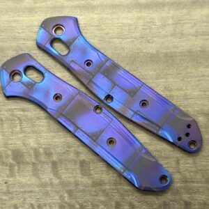 Flamed RIVETED AIRPLANE Titanium Scales for Benchmade 940 Osborne