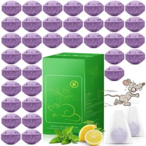 rodent mice repellent - 36pcs peppermint oil mouse repellent balls for rats mice deterrent, keep rodents out of car house indoor outdoor, mice rat repellent humans & pets safe, rat spider control