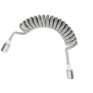 Spring Flexible Shower Hose, ABS Bidet Spring Hose Flexible Shower Tube for Water Plumbing Toilet Bidet Sprayer Gun Bathroom (Gray)