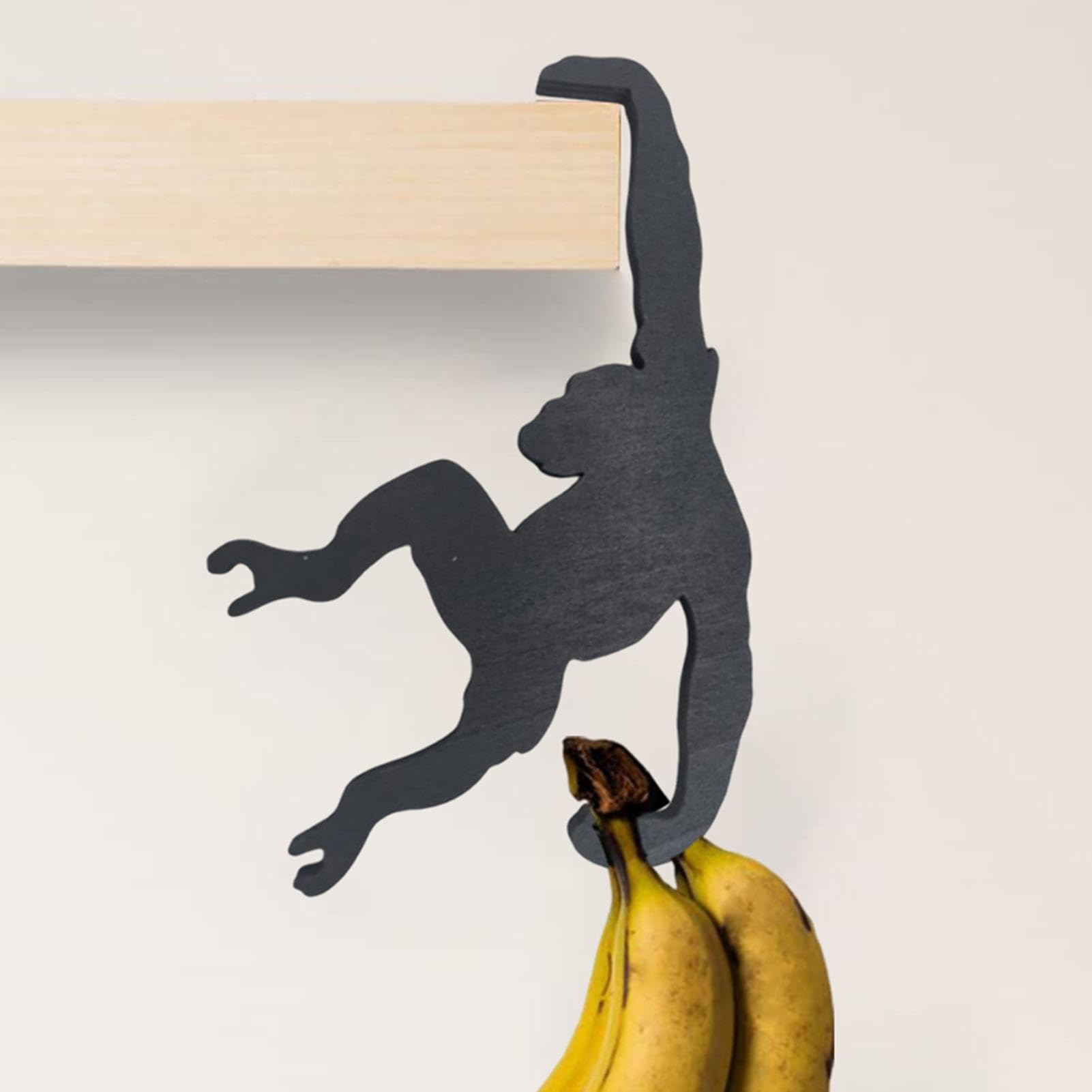 Monkey Banana Hanger - Under Cabinet Banana Holder | Modern Banana Hanger | Unique Banana Holder Balance Hook |Monkey Shaped Banana Stand | Monkey Banana Balancing Hook for Home Organization