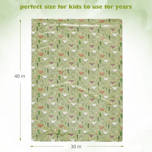 UKUSSO Sherpa Kids Blanket Cozy Cute Baby Blankets for Boys and Girls Animal Pattern Throw Blankets Plush Flannel Warm Dinosaur Toddler Blanket for Daycare,Green 30"x40"