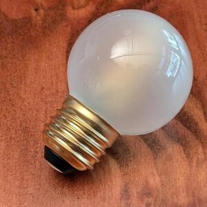 HOMOSUM Dimmable 40W g16.5 Frosted Edison Bulb - 2700K 4W e26 Globe Bulb for Ceiling Fans, Chandeliers, Vanity Lights -400lm,AC120V,G50, 6Pack (4W-2700K)