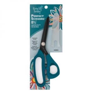 perfect scissors dark teal 8-1/2in bent handle micro-serrated non-slip blade (kkb032)