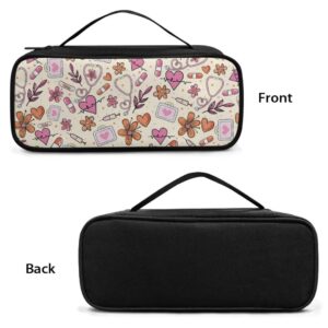 TSVAGA Stethoscope Carrying Case Brown Floral Print Shockproof Travel Storage Bag for Littmann/Omron/ADC/Dixie EMS Stethoscope, with Extra Mesh Pockets Small Accessories