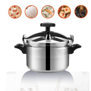 5.28 Quart Pressure Cooker Aluminum Pressure Canner with Double Bottom Easy Open/Close Explosion Proof Pressure Pot for Gas Stove Flat Top Stove