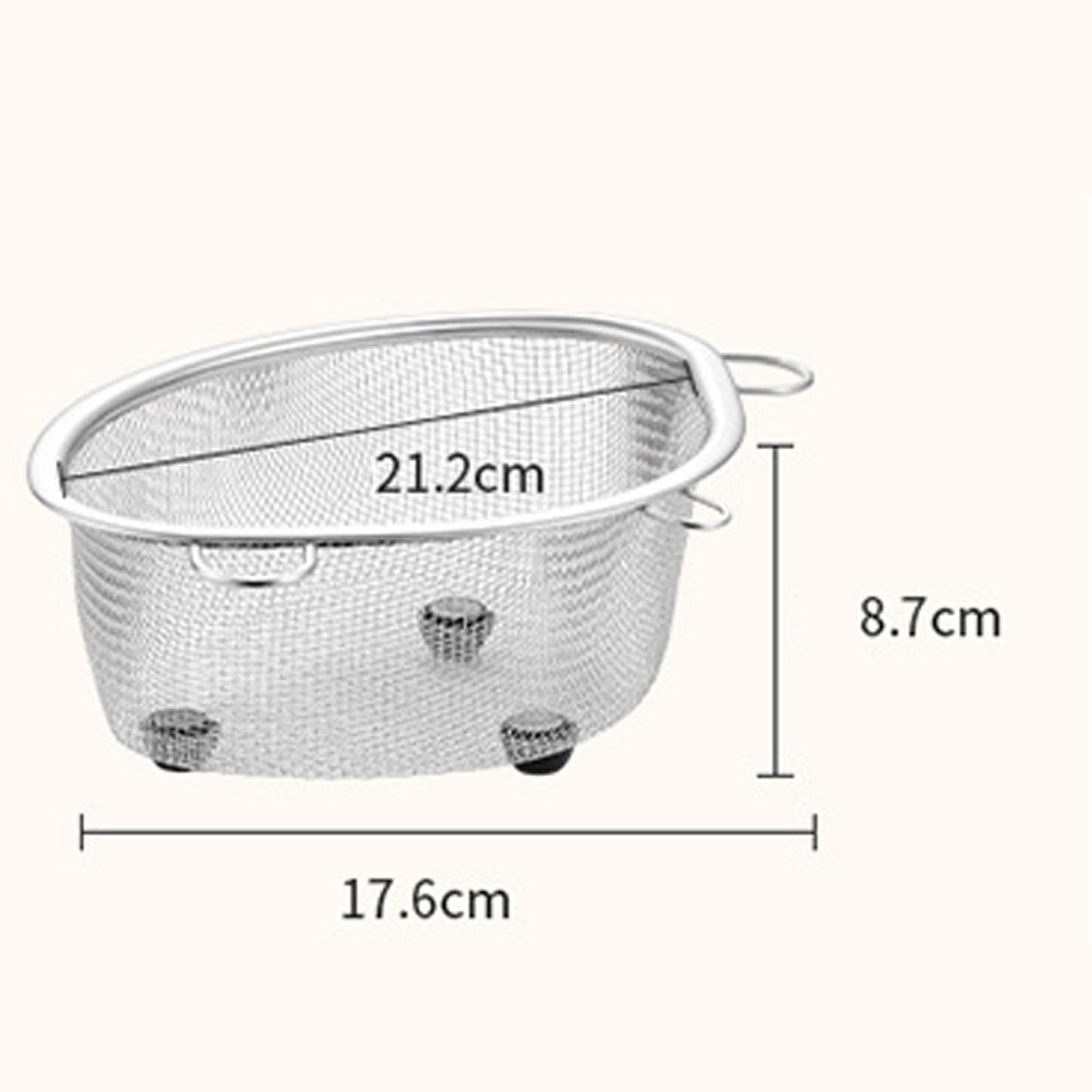 JOROBURO Triangle Sink Strainer Basket, Stainless Steel Space Saving Sink Drainer Basket, Colander Strainer Basket Strainer Sink Strainer, Food Waste Filter and Vegetables Fruits Clean