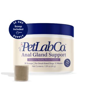 PetLab Co. Anal Gland Support Tailored Powder – Supports Anal Gland Health and Optimizes Stool Consistency - Easy to Use - Helps Target Scooting & Fishy Rears – for Small Dogs