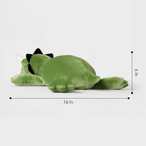 OSOCU 1.4 LB Weighted Stuffed Triceratops Animals Plush - 16 Inch Squished Long Dinosaur Jumbo Pillow - Soft Green Dino Stuffed Animal Toy - Lumbar Back Cushion Soothing for Kids Adults (Triceratops)