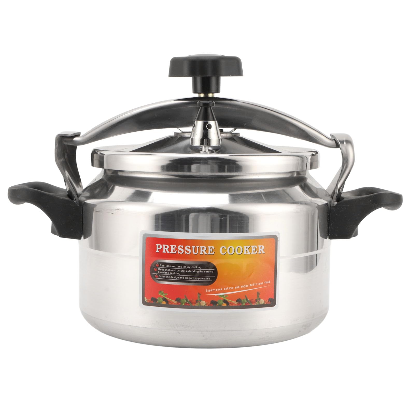 5.28 Quart Pressure Cooker Aluminum Pressure Canner with Double Bottom Easy Open/Close Explosion Proof Pressure Pot for Gas Stove Flat Top Stove