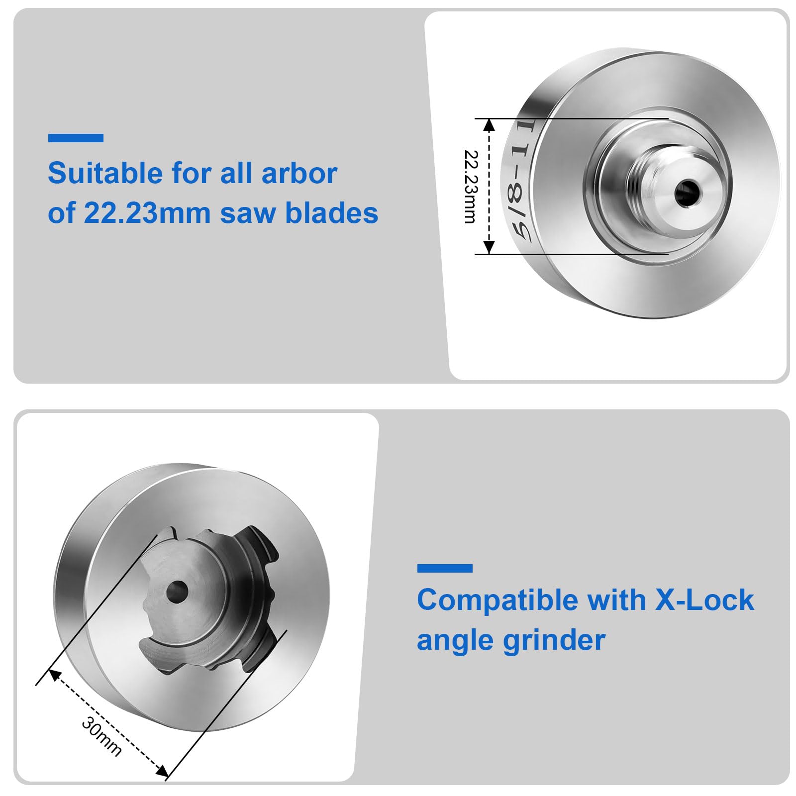 SUNJOYCO Grinder Lock Adapter for XLOCK to 5/8"-11 Thread for Angle Grinder Cutting Blade Diamond Core Drill Bit